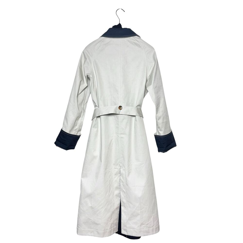 Aligne Barnaby Reversable Blue & Beige Trench Coat Small - Picture 5 of 10